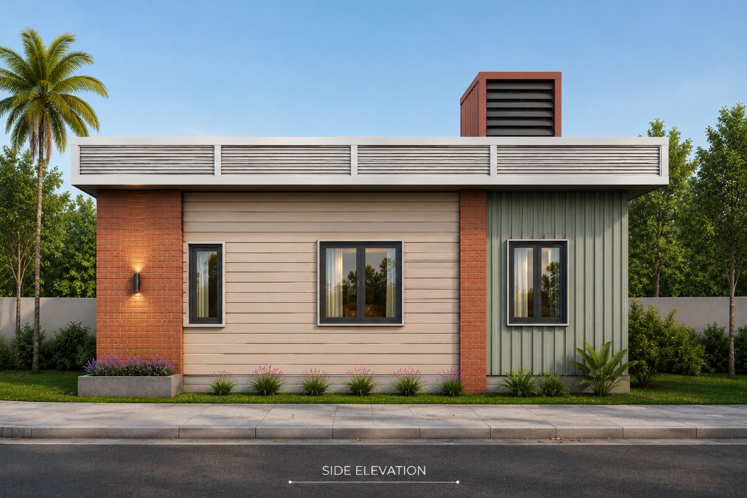 Modular Brick & Metal Studio: A Study in Linear Compact Living